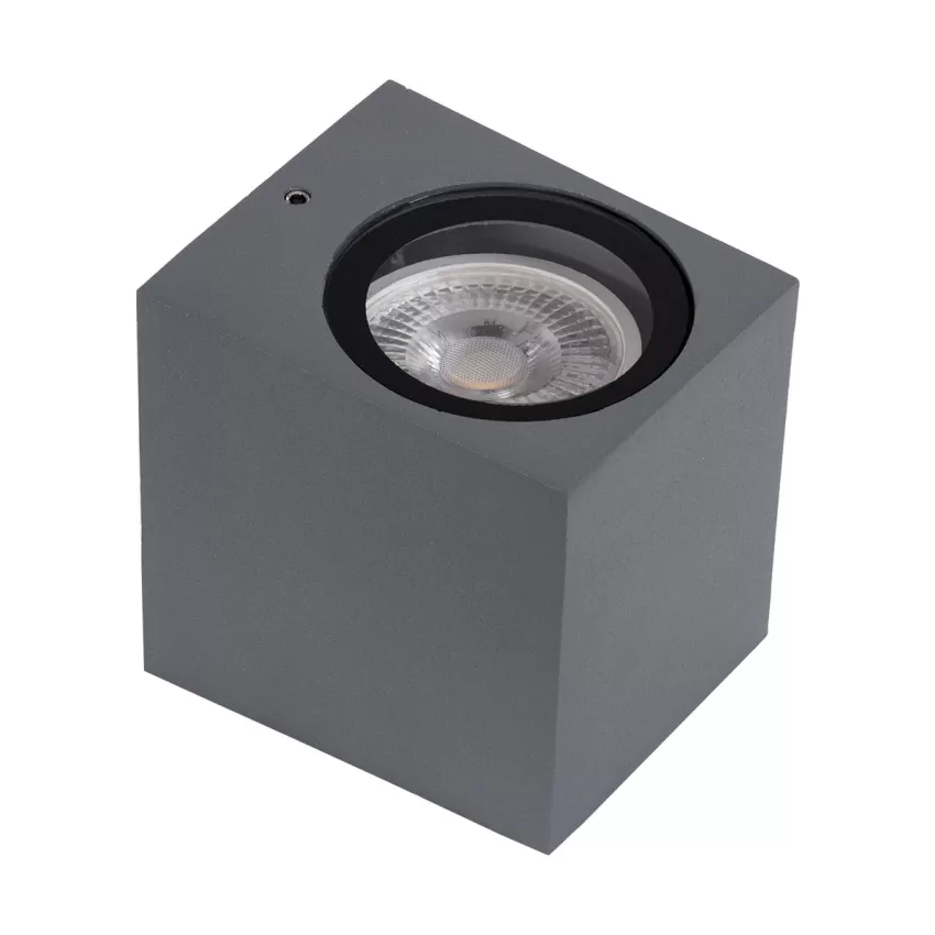 kelvo® BURANO  Φωτιστικό Τοίχου / Απλίκα για Λάμπα MR16 με Ντουί GU10 AC 220-240V Αδιάβροχο IP65 - Γκρι Ανθρακί Ματ - Μ8 x Π8 x Υ7cm