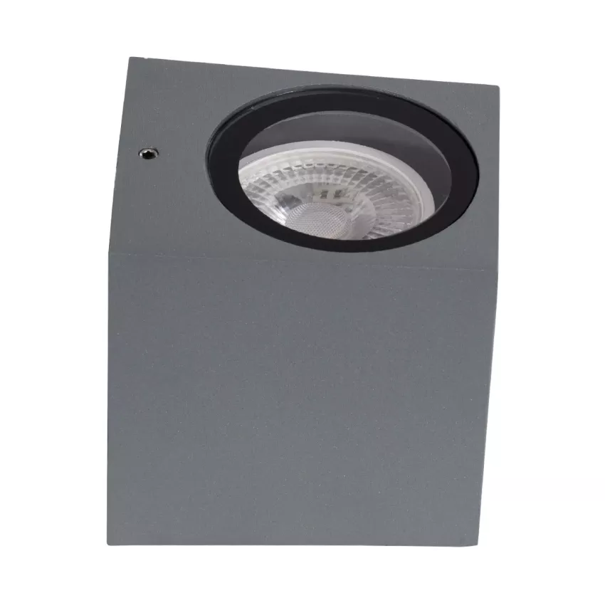 kelvo® BURANO  Φωτιστικό Τοίχου / Απλίκα για Λάμπα MR16 με Ντουί GU10 AC 220-240V Αδιάβροχο IP65 - Γκρι Ανθρακί Ματ - Μ8 x Π8 x Υ7cm