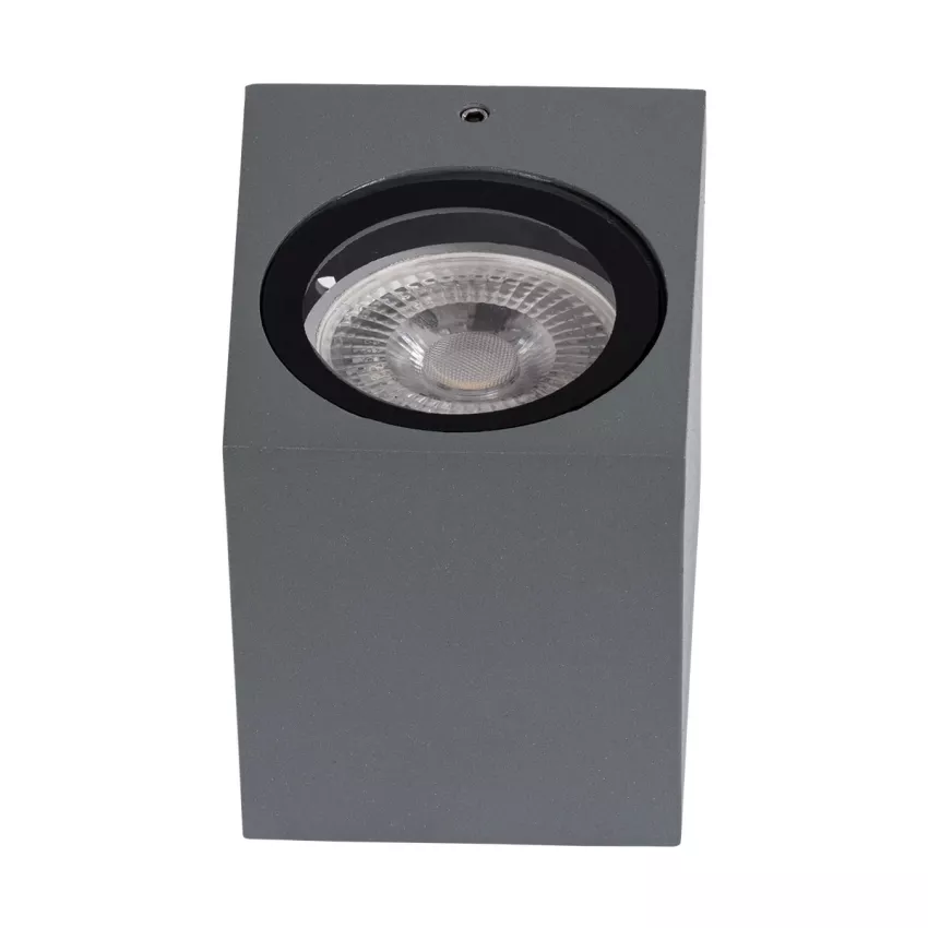 kelvo® BURANO  Φωτιστικό Τοίχου / Απλίκα για Λάμπα MR16 με Ντουί GU10 AC 220-240V Αδιάβροχο IP65 - Γκρι Ανθρακί Ματ - Μ8 x Π8 x Υ7cm