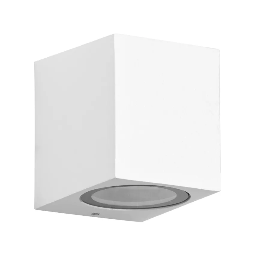 kelvo® BURANO  Φωτιστικό Τοίχου / Απλίκα για Λάμπα MR16 με Ντουί GU10 AC 220-240V Αδιάβροχο IP65 - Λευκό Ματ - Μ8 x Π8 x Υ7cm