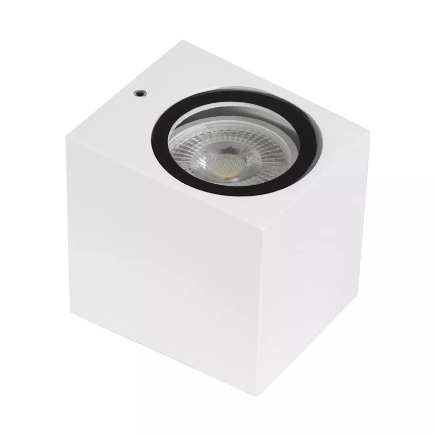 kelvo® BURANO  Φωτιστικό Τοίχου / Απλίκα για Λάμπα MR16 με Ντουί GU10 AC 220-240V Αδιάβροχο IP65 - Λευκό Ματ - Μ8 x Π8 x Υ7cm