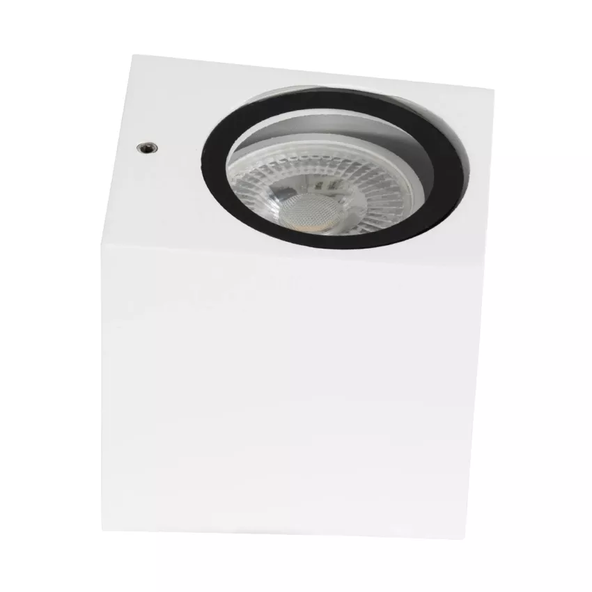 kelvo® BURANO  Φωτιστικό Τοίχου / Απλίκα για Λάμπα MR16 με Ντουί GU10 AC 220-240V Αδιάβροχο IP65 - Λευκό Ματ - Μ8 x Π8 x Υ7cm