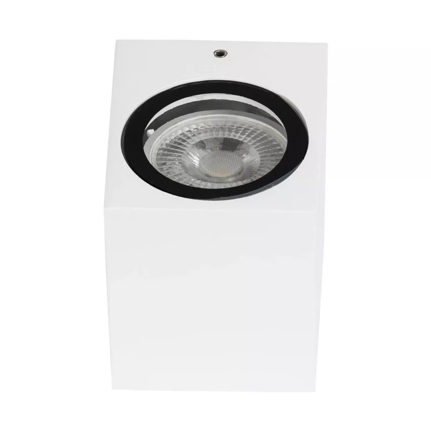 kelvo® BURANO  Φωτιστικό Τοίχου / Απλίκα για Λάμπα MR16 με Ντουί GU10 AC 220-240V Αδιάβροχο IP65 - Λευκό Ματ - Μ8 x Π8 x Υ7cm