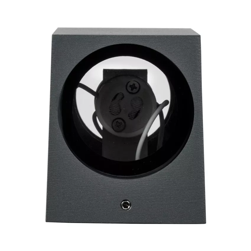 kelvo® BURANO  Φωτιστικό Τοίχου / Απλίκα για 2 Λάμπες MR16 με Ντουί GU10 AC 220-240V Αδιάβροχο IP65 - Γκρι Ανθρακί Ματ - Μ8 x Π8 x Υ15cm