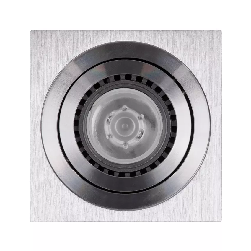 kelvo® AKIRA  Κινούμενο Φωτιστικό Downlight Σποτ για Λάμπα MR16 με Ντουί GU10 AC 220-240V IP20 - Νίκελ Βούρτσας - Μ8 x Π8 x Υ10cm