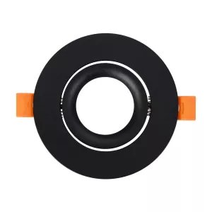 kelvo® OMEGA  Χωνευτό Κινούμενο Φωτιστικό Downlight Σποτ για Λάμπα MR16 με Ντουί GU10 AC 220-240V IP20 - Μαύρο Ματ - Μ10.5 x Π10.5 x Υ2.2cm / Q7.5cm