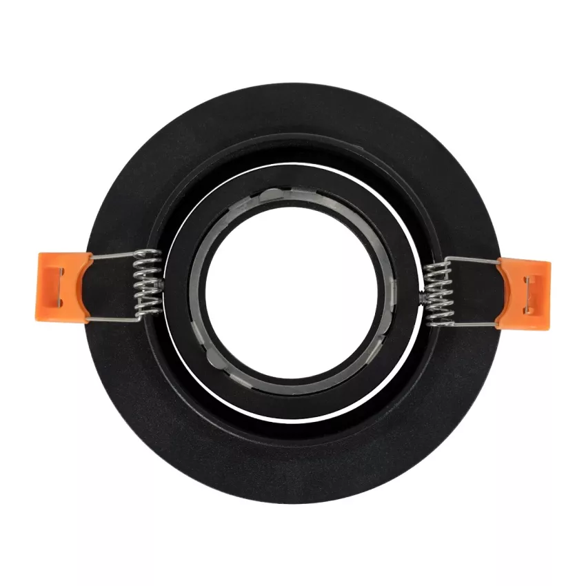 kelvo® OMEGA  Χωνευτό Κινούμενο Φωτιστικό Downlight Σποτ για Λάμπα MR16 με Ντουί GU10 AC 220-240V IP20 - Μαύρο Ματ - Μ10.5 x Π10.5 x Υ2.2cm / Q7.5cm