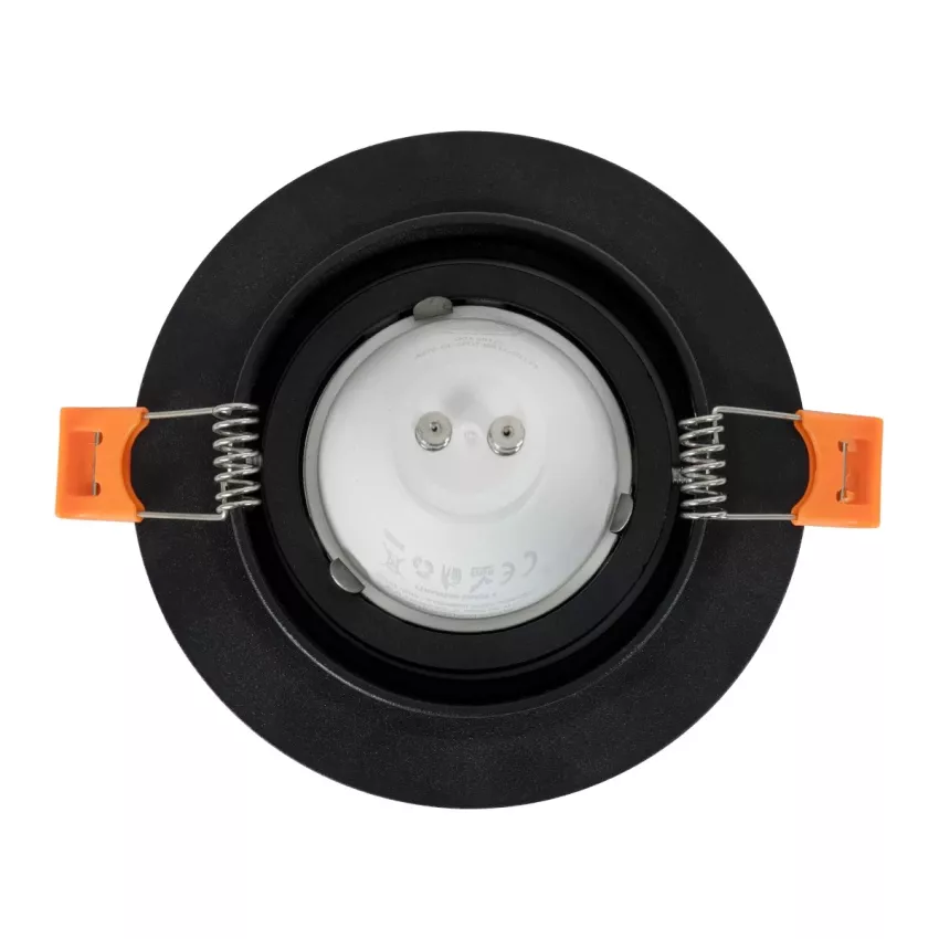 kelvo® OMEGA  Χωνευτό Κινούμενο Φωτιστικό Downlight Σποτ για Λάμπα MR16 με Ντουί GU10 AC 220-240V IP20 - Μαύρο Ματ - Μ10.5 x Π10.5 x Υ2.2cm / Q7.5cm