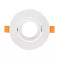 kelvo® OMEGA  Χωνευτό Κινούμενο Φωτιστικό Downlight Σποτ για Λάμπα MR16 με Ντουί GU10 AC 220-240V IP20 - Λευκό Ματ - Μ10.5 x Π10.5 x Υ2.2cm / Q7.5cm