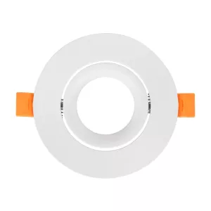 kelvo® OMEGA  Χωνευτό Κινούμενο Φωτιστικό Downlight Σποτ για Λάμπα MR16 με Ντουί GU10 AC 220-240V IP20 - Λευκό Ματ - Μ10.5 x Π10.5 x Υ2.2cm / Q7.5cm