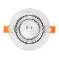 kelvo® OMEGA  Χωνευτό Κινούμενο Φωτιστικό Downlight Σποτ για Λάμπα MR16 με Ντουί GU10 AC 220-240V IP20 - Λευκό Ματ - Μ10.5 x Π10.5 x Υ2.2cm / Q7.5cm