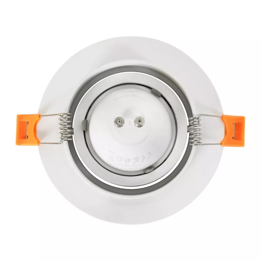 kelvo® OMEGA  Χωνευτό Κινούμενο Φωτιστικό Downlight Σποτ για Λάμπα MR16 με Ντουί GU10 AC 220-240V IP20 - Λευκό Ματ - Μ10.5 x Π10.5 x Υ2.2cm / Q7.5cm