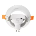 kelvo® OMEGA  Χωνευτό Κινούμενο Φωτιστικό Downlight Σποτ για Λάμπα MR16 με Ντουί GU10 AC 220-240V IP20 - Λευκό Ματ - Μ10.5 x Π10.5 x Υ2.2cm / Q7.5cm