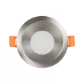 kelvo® SIGMA  Χωνευτό Φωτιστικό Downlight Σποτ Μπάνιου για Λάμπα MR16 με Ντουί GU10 AC 220-240V Αδιάβροχο IP65 - Νίκελ Βούρτσας - Μ8.5 x Π8.5 x Υ4.4cm / Q7.5cm