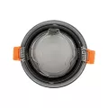 kelvo® SIGMA  Χωνευτό Φωτιστικό Downlight Σποτ Μπάνιου για Λάμπα MR16 με Ντουί GU10 AC 220-240V Αδιάβροχο IP65 - Νίκελ Βούρτσας - Μ8.5 x Π8.5 x Υ4.4cm / Q7.5cm