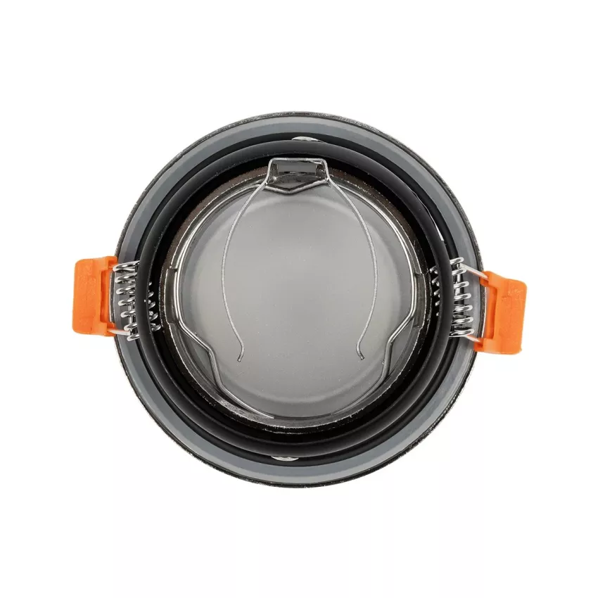 kelvo® SIGMA  Χωνευτό Φωτιστικό Downlight Σποτ Μπάνιου για Λάμπα MR16 με Ντουί GU10 AC 220-240V Αδιάβροχο IP65 - Νίκελ Βούρτσας - Μ8.5 x Π8.5 x Υ4.4cm / Q7.5cm