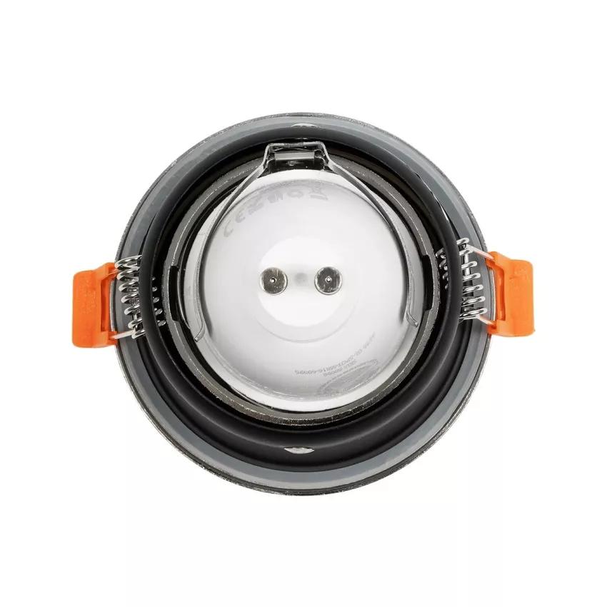 kelvo® SIGMA  Χωνευτό Φωτιστικό Downlight Σποτ Μπάνιου για Λάμπα MR16 με Ντουί GU10 AC 220-240V Αδιάβροχο IP65 - Νίκελ Βούρτσας - Μ8.5 x Π8.5 x Υ4.4cm / Q7.5cm
