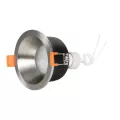 kelvo® SIGMA  Χωνευτό Φωτιστικό Downlight Σποτ Μπάνιου για Λάμπα MR16 με Ντουί GU10 AC 220-240V Αδιάβροχο IP65 - Νίκελ Βούρτσας - Μ8.5 x Π8.5 x Υ4.4cm / Q7.5cm