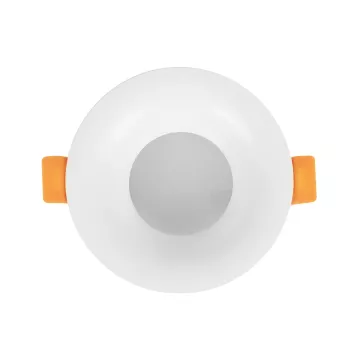 kelvo® LAMDA  Χωνευτό Φωτιστικό Downlight Σποτ Μπάνιου για Λάμπα MR16 με Ντουί GU10 AC 220-240V Αδιάβροχο IP65 - Λευκό Ματ - Μ8.5 x Π8.5 x Υ3.5cm / Q7.5cm