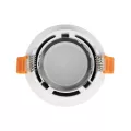 kelvo® LAMDA  Χωνευτό Φωτιστικό Downlight Σποτ Μπάνιου για Λάμπα MR16 με Ντουί GU10 AC 220-240V Αδιάβροχο IP65 - Λευκό Ματ - Μ8.5 x Π8.5 x Υ3.5cm / Q7.5cm