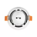kelvo® LAMDA  Χωνευτό Φωτιστικό Downlight Σποτ Μπάνιου για Λάμπα MR16 με Ντουί GU10 AC 220-240V Αδιάβροχο IP65 - Λευκό Ματ - Μ8.5 x Π8.5 x Υ3.5cm / Q7.5cm