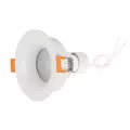 kelvo® LAMDA  Χωνευτό Φωτιστικό Downlight Σποτ Μπάνιου για Λάμπα MR16 με Ντουί GU10 AC 220-240V Αδιάβροχο IP65 - Λευκό Ματ - Μ8.5 x Π8.5 x Υ3.5cm / Q7.5cm