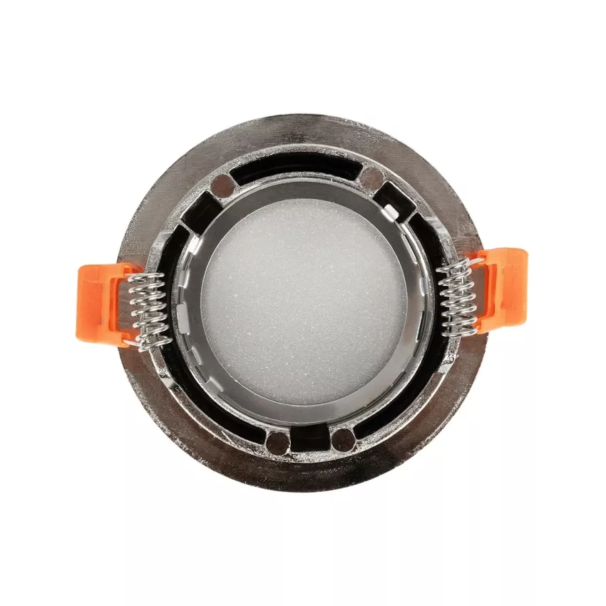 kelvo® LAMDA  Χωνευτό Φωτιστικό Downlight Σποτ Μπάνιου για Λάμπα MR16 με Ντουί GU10 AC 220-240V Αδιάβροχο IP65 - Νίκελ Βούρτσας - Μ8.5 x Π8.5 x Υ3.5cm / Q7.5cm