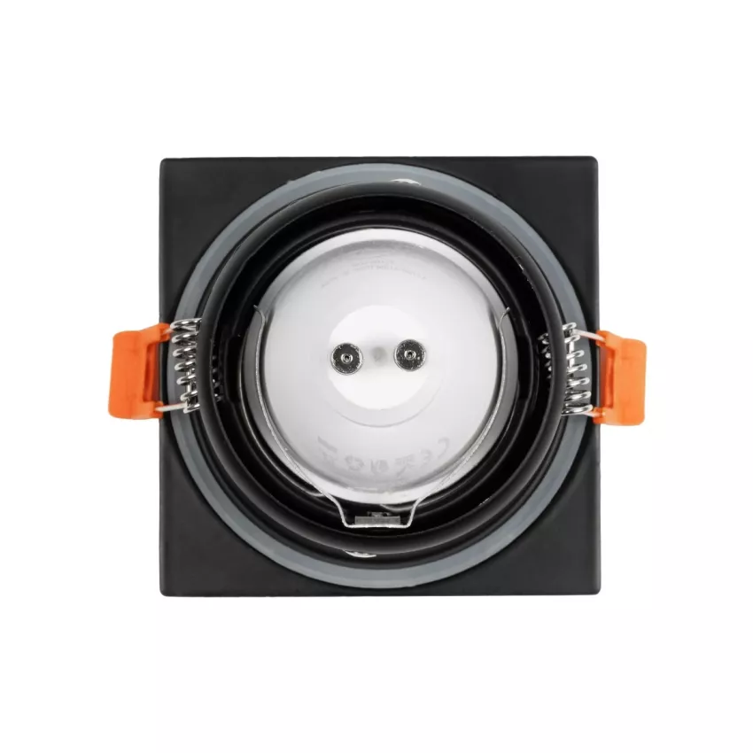 kelvo® EPSILON  Χωνευτό Φωτιστικό Downlight Σποτ Μπάνιου για Λάμπα MR16 με Ντουί GU10 AC 220-240V Αδιάβροχο IP65 - Μαύρο Ματ - Μ8.5 x Π8.5 x Υ4.4cm / Q7.5cm x 7.5cm