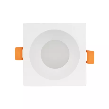 kelvo® EPSILON  Χωνευτό Φωτιστικό Downlight Σποτ Μπάνιου για Λάμπα MR16 με Ντουί GU10 AC 220-240V Αδιάβροχο IP65 - Λευκό Ματ - Μ8.5 x Π8.5 x Υ4.4cm / Q7.5cm x 7.5cm