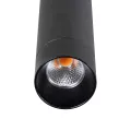kelvo® CANAL  Κρεμαστό Φωτιστικό Οροφής LED 7W 700lm 36° AC 220-240V IP20 Θερμό Λευκό 2700K - Bridgelux COB Chip & TÜV SÜD Driver - Μαύρο Ματ - Μ4 x Π4 x Υ80cm