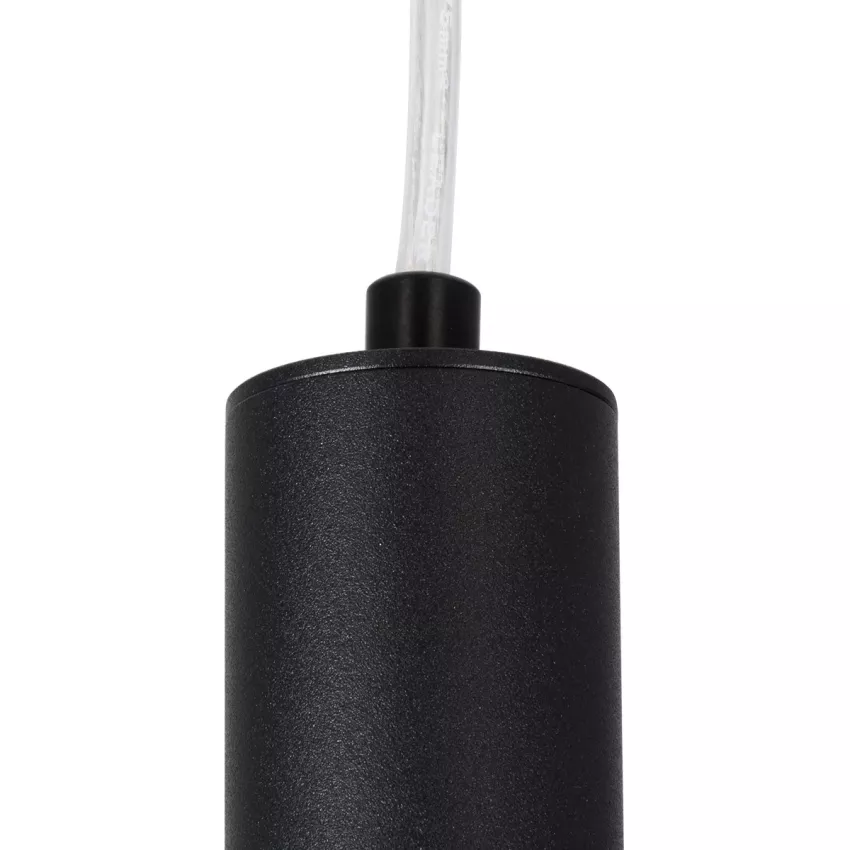 kelvo® CANAL  Κρεμαστό Φωτιστικό Οροφής LED 7W 700lm 36° AC 220-240V IP20 Θερμό Λευκό 2700K - Bridgelux COB Chip & TÜV SÜD Driver - Μαύρο Ματ - Μ4 x Π4 x Υ80cm