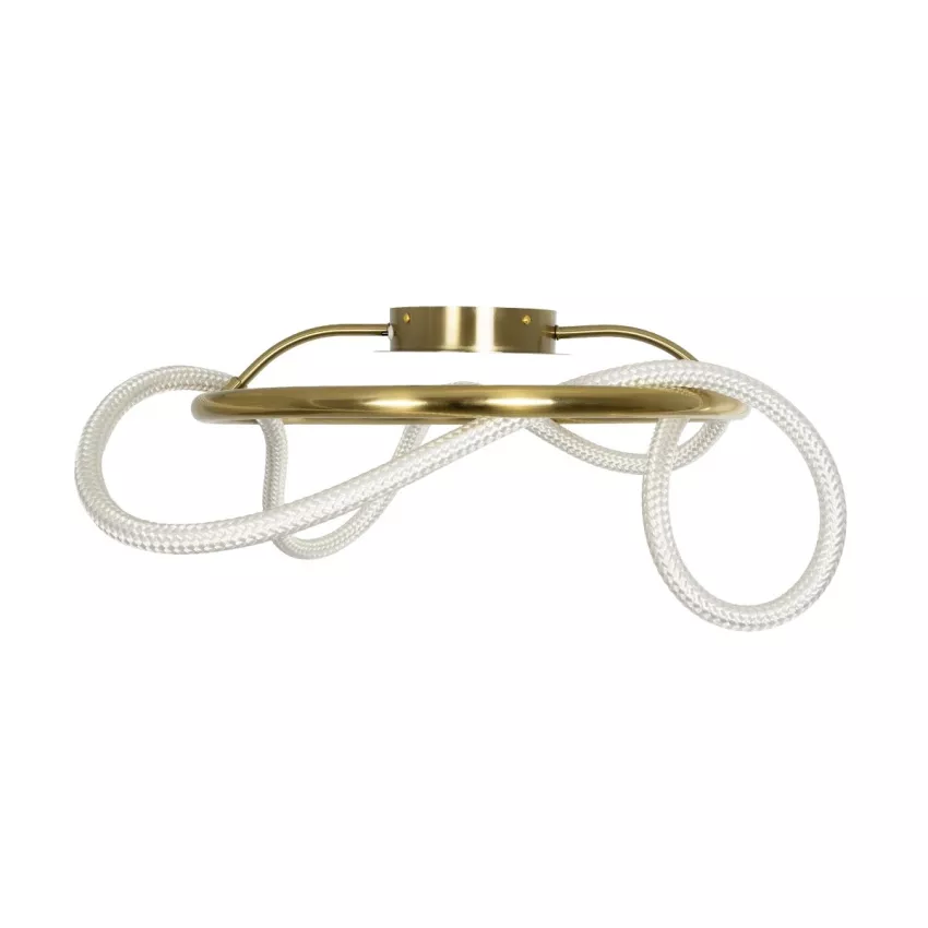 kelvo® GLOW  Φωτιστικό Οροφής LED 34W 3400lm 360° AC 220-240V IP20 Ρυθμιζόμενο Λευκό CCT με Χειριστήριο από 2700K έως 6000K Dimmable - Lumileds SMD Chip - Χρυσό Πλατίνα - Μ60 x Π60 x Υ30cm