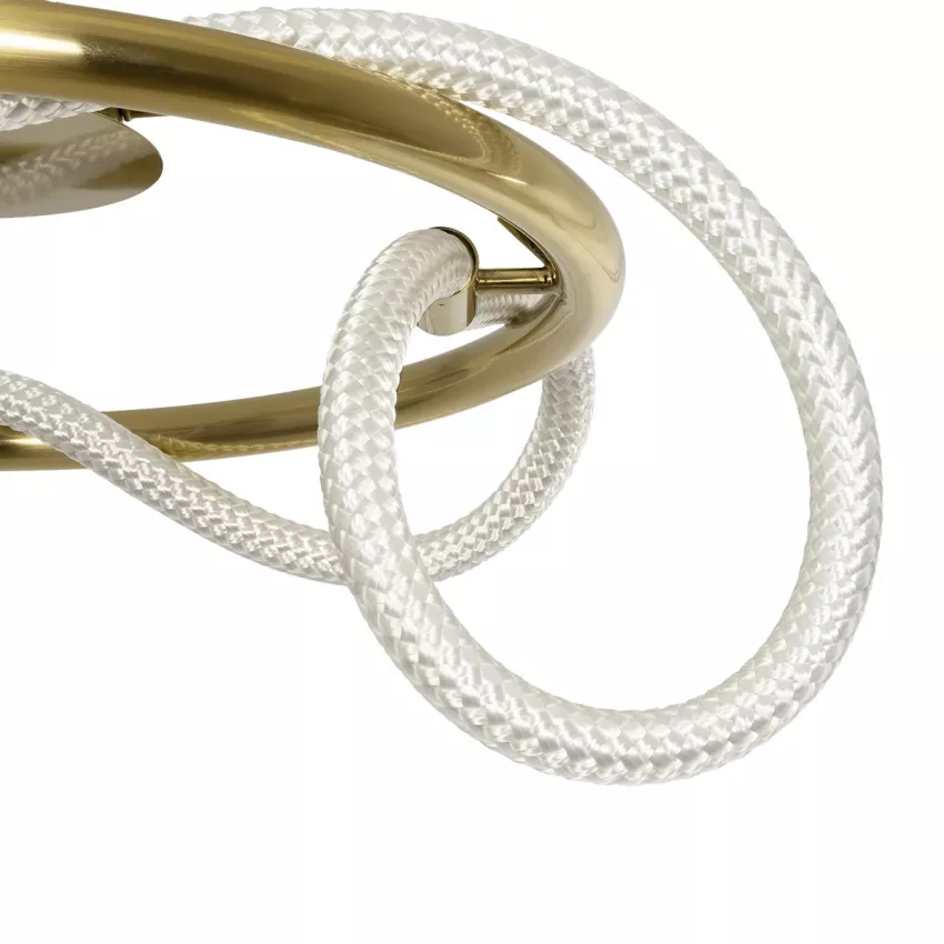 kelvo® GLOW  Φωτιστικό Οροφής LED 34W 3400lm 360° AC 220-240V IP20 Ρυθμιζόμενο Λευκό CCT με Χειριστήριο από 2700K έως 6000K Dimmable - Lumileds SMD Chip - Χρυσό Πλατίνα - Μ60 x Π60 x Υ30cm