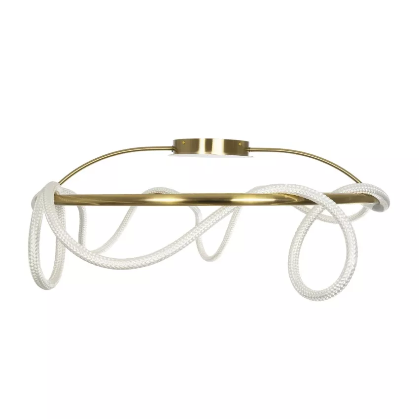 kelvo® GLOW  Φωτιστικό Οροφής LED 65W 6500lm 360° AC 220-240V IP20 Ρυθμιζόμενο Λευκό CCT με Χειριστήριο από 2700K έως 6000K Dimmable - Lumileds SMD Chip - Χρυσό Πλατίνα - Μ100 x Π100 x Υ30cm