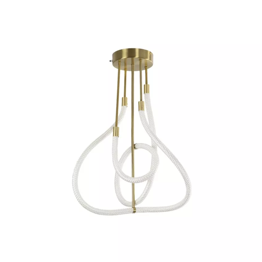 kelvo® GLOW  Φωτιστικό Οροφής LED 40W 4000lm 360° AC 220-240V IP20 Ρυθμιζόμενο Λευκό CCT με Χειριστήριο από 2700K έως 6000K Dimmable - Lumileds SMD Chip - Χρυσό Πλατίνα - Μ50 x Π50 x Υ70cm