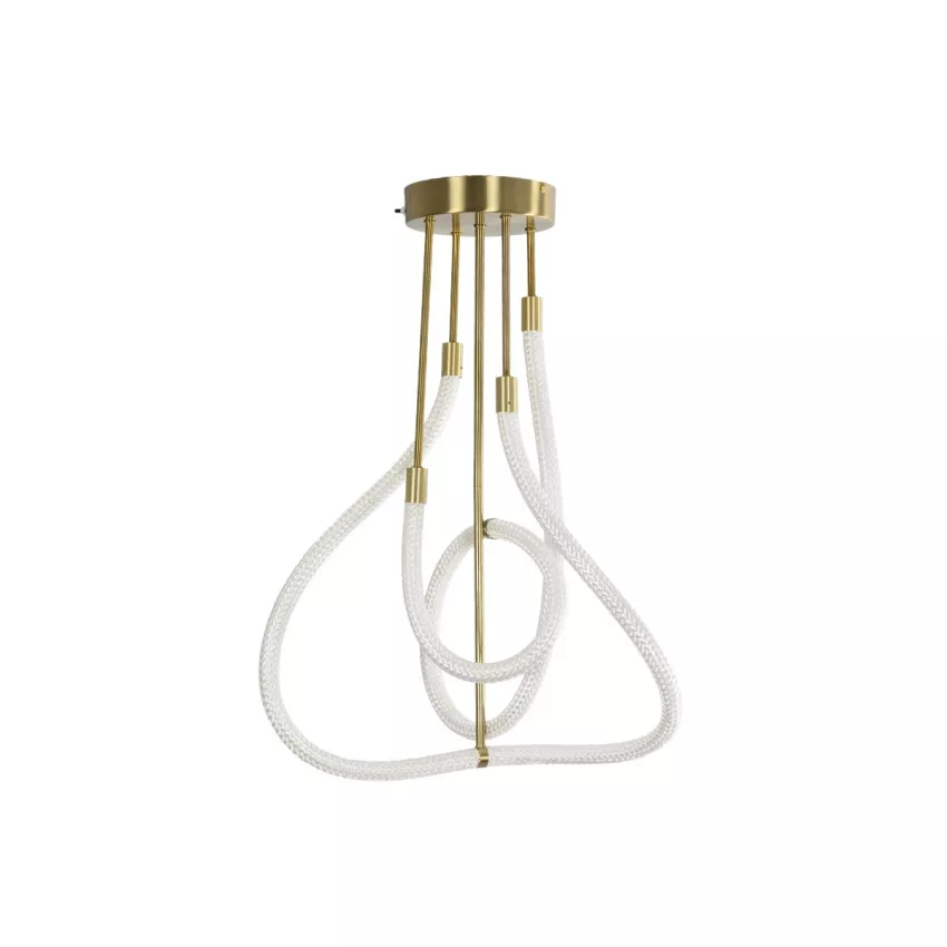 kelvo® GLOW  Φωτιστικό Οροφής LED 40W 4000lm 360° AC 220-240V IP20 Ρυθμιζόμενο Λευκό CCT με Χειριστήριο από 2700K έως 6000K Dimmable - Lumileds SMD Chip - Χρυσό Πλατίνα - Μ50 x Π50 x Υ70cm