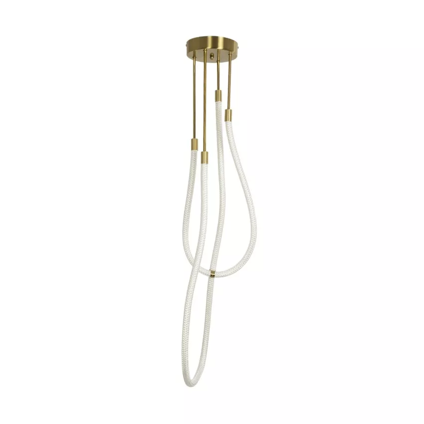 kelvo® GLOW  Φωτιστικό Οροφής LED 42W 4200lm 360° AC 220-240V IP20 Ρυθμιζόμενο Λευκό CCT με Χειριστήριο από 2700K έως 6000K Dimmable - Lumileds SMD Chip - Χρυσό Πλατίνα - Μ50 x Π50 x Υ70cm