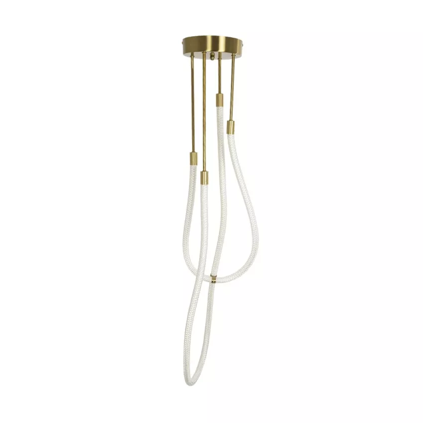 kelvo® GLOW  Φωτιστικό Οροφής LED 42W 4200lm 360° AC 220-240V IP20 Ρυθμιζόμενο Λευκό CCT με Χειριστήριο από 2700K έως 6000K Dimmable - Lumileds SMD Chip - Χρυσό Πλατίνα - Μ50 x Π50 x Υ70cm