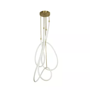 kelvo® GLOW  Φωτιστικό Οροφής LED 85W 8500lm 360° AC 220-240V IP20 Ρυθμιζόμενο Λευκό CCT με Χειριστήριο από 2700K έως 6000K Dimmable - Lumileds SMD Chip - Χρυσό Πλατίνα - Μ100 x Π100 x Υ140cm