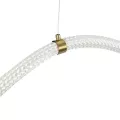 kelvo® GLOW  Κρεμαστό Φωτιστικό Οροφής LED 105W 10500lm 360° AC 220-240V IP20 Ρυθμιζόμενο Λευκό CCT με Χειριστήριο από 2700K έως 6000K Dimmable - Lumileds SMD Chip - Χρυσό Πλατίνα - Μ180 x Π180 x Υ110cm
