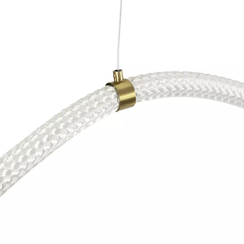 kelvo® GLOW  Κρεμαστό Φωτιστικό Οροφής LED 105W 10500lm 360° AC 220-240V IP20 Ρυθμιζόμενο Λευκό CCT με Χειριστήριο από 2700K έως 6000K Dimmable - Lumileds SMD Chip - Χρυσό Πλατίνα - Μ180 x Π180 x Υ110cm