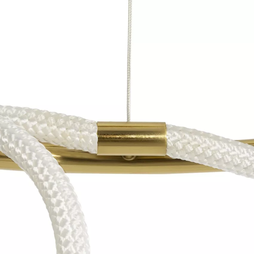 kelvo® GLOW  Κρεμαστό Φωτιστικό Οροφής LED 69W 6900lm 360° AC 220-240V IP20 Ρυθμιζόμενο Λευκό CCT με Χειριστήριο από 2700K έως 6000K Dimmable - Lumileds SMD Chip - Χρυσό Πλατίνα - Μ100 x Π100 x Υ40cm