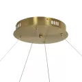 kelvo® GLOW  Κρεμαστό Φωτιστικό Οροφής LED 100W 10000lm 360° AC 220-240V IP20 Ρυθμιζόμενο Λευκό CCT με Χειριστήριο από 2700K έως 6000K Dimmable - Lumileds SMD Chip - Χρυσό Πλατίνα - Μ150 x Π150 x Υ100cm