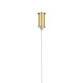 kelvo® GLOW  Κρεμαστό Φωτιστικό Οροφής LED 34W 3400lm 360° AC 220-240V IP20 Ρυθμιζόμενο Λευκό CCT με Χειριστήριο από 2700K έως 6000K Dimmable - Lumileds SMD Chip - Χρυσό Πλατίνα - Μ140 x Π40 x Υ30cm