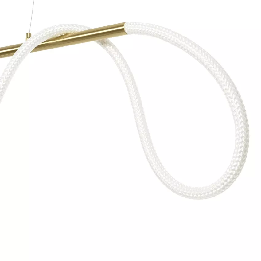 kelvo® GLOW  Κρεμαστό Φωτιστικό Οροφής LED 45W 4500lm 360° AC 220-240V IP20 Ρυθμιζόμενο Λευκό CCT με Χειριστήριο από 2700K έως 6000K Dimmable - Lumileds SMD Chip - Χρυσό Πλατίνα - Μ180 x Π30 x Υ40cm