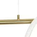 kelvo® GLOW  Κρεμαστό Φωτιστικό Οροφής LED 45W 4500lm 360° AC 220-240V IP20 Ρυθμιζόμενο Λευκό CCT με Χειριστήριο από 2700K έως 6000K Dimmable - Lumileds SMD Chip - Χρυσό Πλατίνα - Μ180 x Π30 x Υ40cm