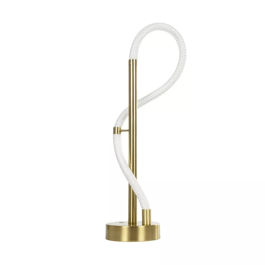 kelvo® GLOW  Επιτραπέζιο Φωτιστικό Πορτατίφ LED 18W 1800lm 360° AC 220-240V IP20 Ρυθμιζόμενο Λευκό CCT με Αφή 2700K/4500K/6000K Dimmable - Lumileds SMD Chip - Χρυσό Πλατίνα - Μ30 x Π30 x Υ60cm