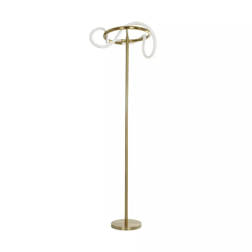 kelvo® GLOW  Επιδαπέδιο Φωτιστικό LED 30W 3000lm 360° AC 220-240V IP20 Ρυθμιζόμενο Λευκό CCT με Αφή 2700K/4500K/6000K Dimmable - Lumileds SMD Chip - Χρυσό Πλατίνα - Μ45 x Π45 x Υ160cm