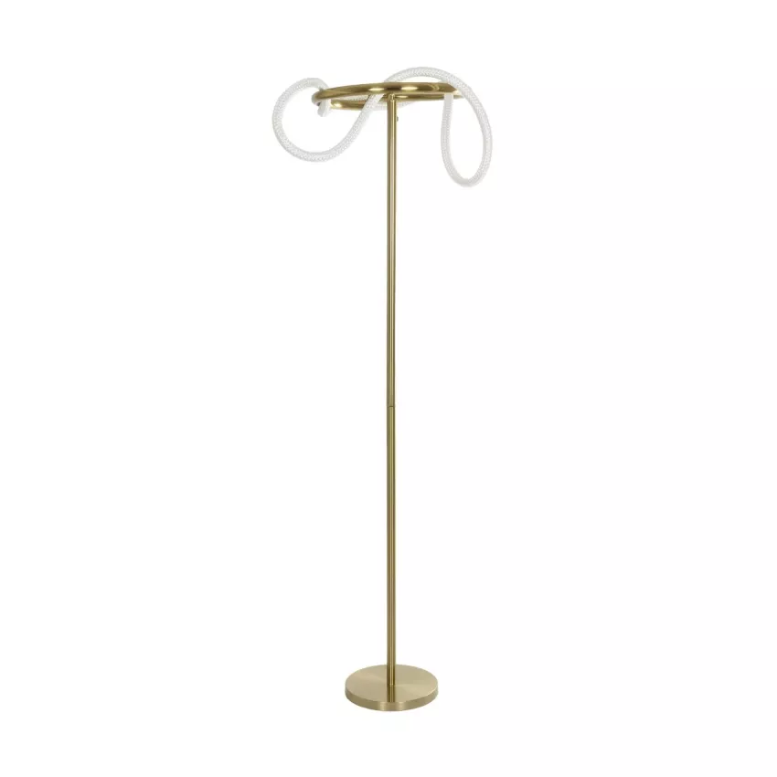 kelvo® GLOW  Επιδαπέδιο Φωτιστικό LED 30W 3000lm 360° AC 220-240V IP20 Ρυθμιζόμενο Λευκό CCT με Αφή 2700K/4500K/6000K Dimmable - Lumileds SMD Chip - Χρυσό Πλατίνα - Μ45 x Π45 x Υ160cm