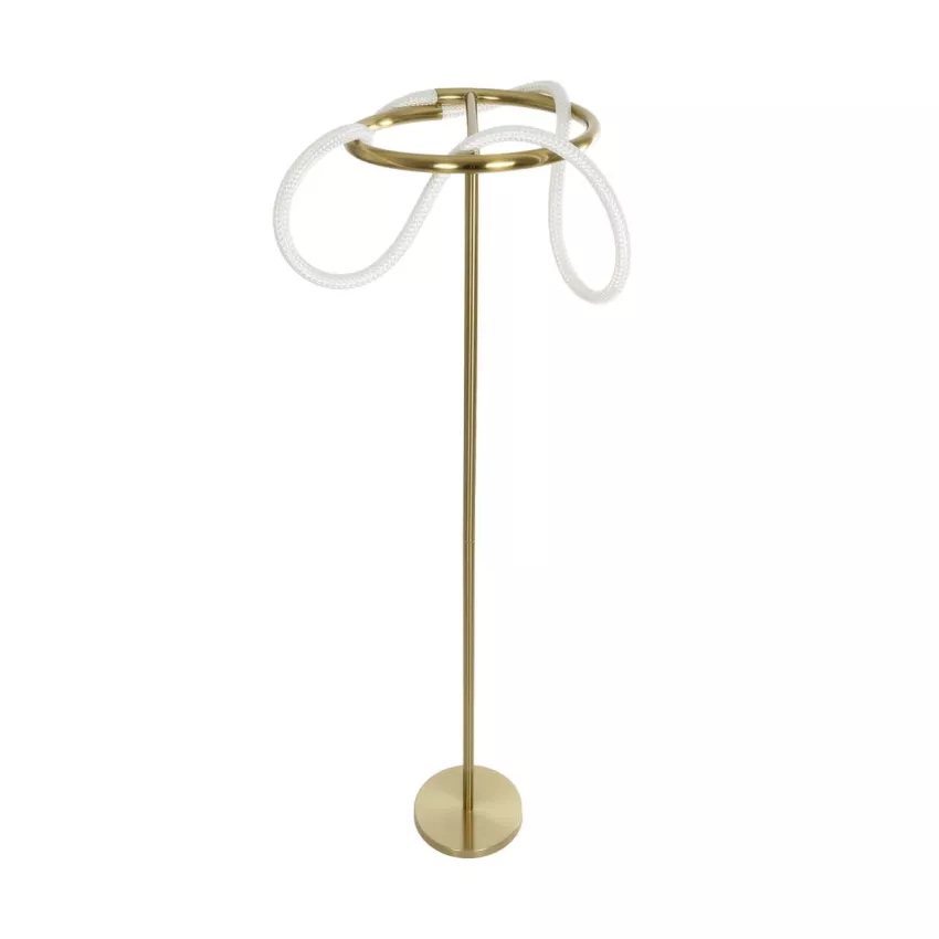 kelvo® GLOW  Επιδαπέδιο Φωτιστικό LED 30W 3000lm 360° AC 220-240V IP20 Ρυθμιζόμενο Λευκό CCT με Αφή 2700K/4500K/6000K Dimmable - Lumileds SMD Chip - Χρυσό Πλατίνα - Μ45 x Π45 x Υ160cm